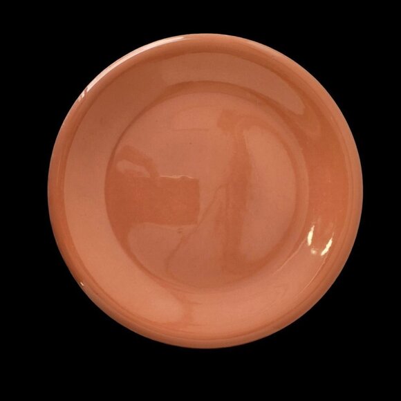 60s - 70s 2 Mervyns Stoneware Japan Dinner Plates 10.5" Peach Salmon Ceramic - Picture 6 of 6